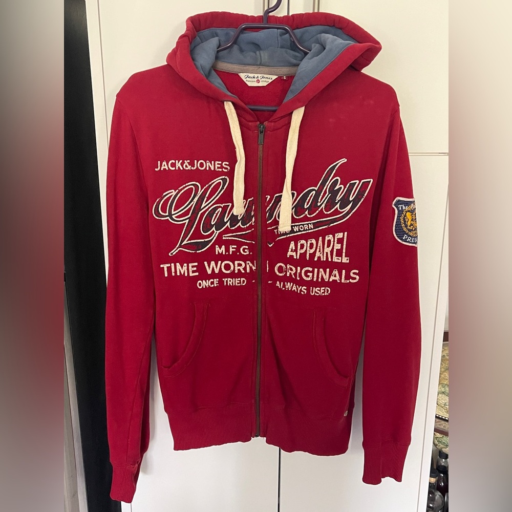 Jack & Jones Men’s Hoodie Small S Red
